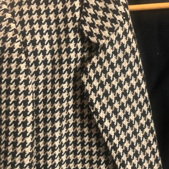 Houndstooth wool Blend Vintage Blazer Jacket size 6 - Picture 2 of 9